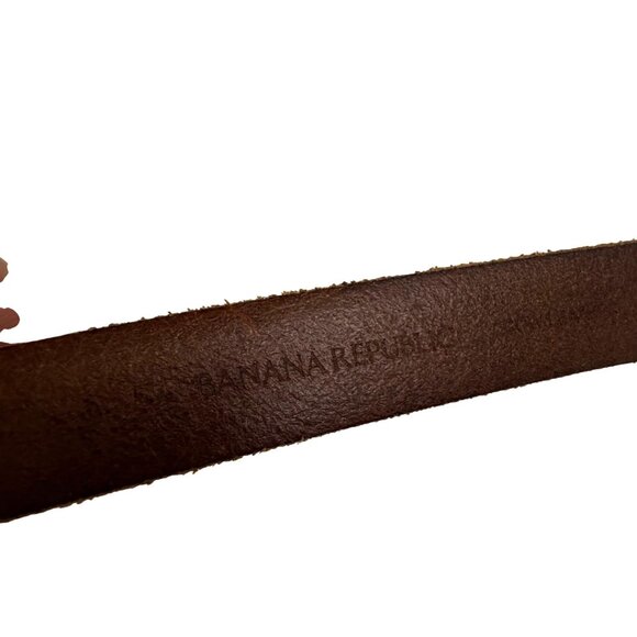 Banana Republic Women\'s Belt Sz M Brown Genuine Cow Leather Brass Tone Buckle main image 7